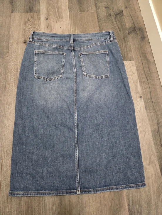 Ricki's Cotton Blend Blue Denim Midi Skirt - Picture 6 of 8